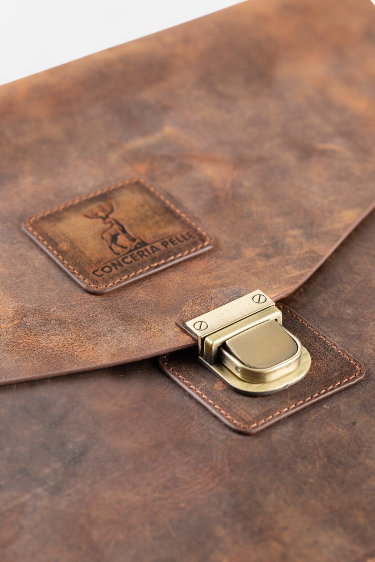 Hakiki Deri MacBook Kılfı Çantası Envelope Case