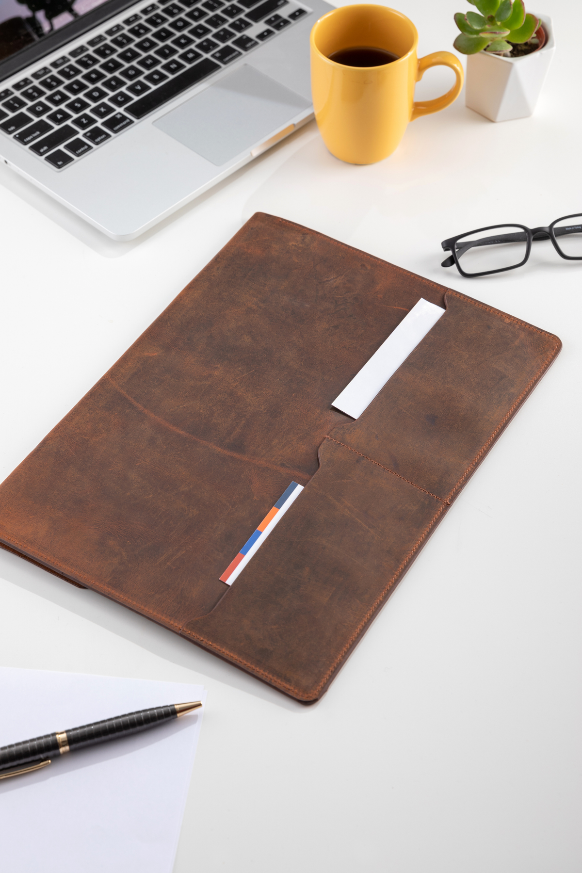 Hakiki Deri MacBook Kılfı Çantası Envelope Case